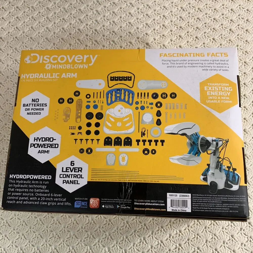 Discovery Kids Mindblown Stem Hydraulic Arm DIY Kit Stem Discovery Education